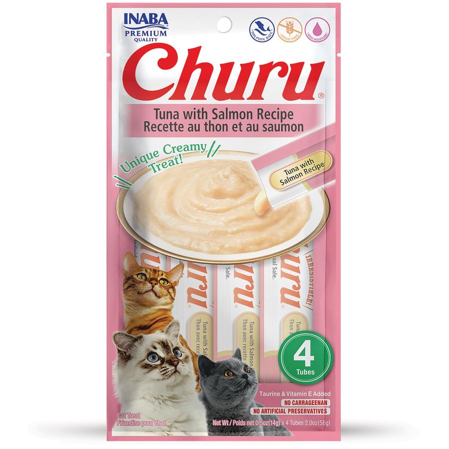 Inaba Churu Tuna with Salmon Cat Treats 4-piece pack