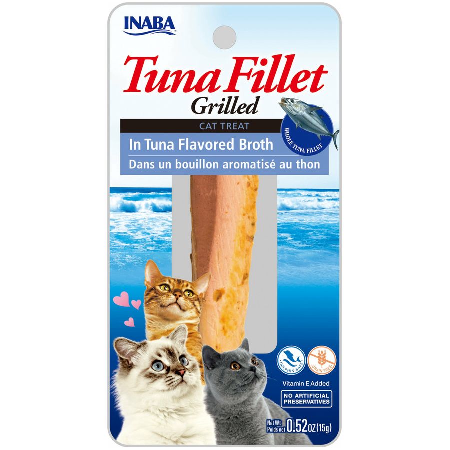 Inaba Grilled Tuna Fillet in Tuna Broth Cat Treat 15g pouch