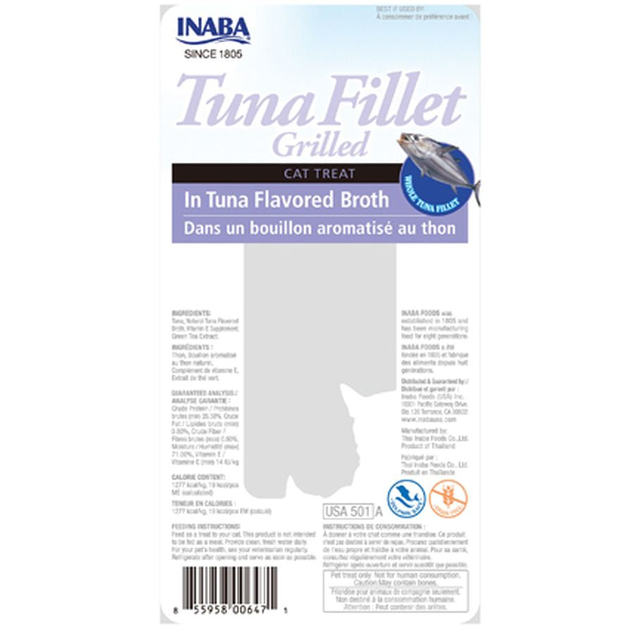 Inaba Grilled Tuna Fillet in Tuna Broth Cat Treat 15g pouch