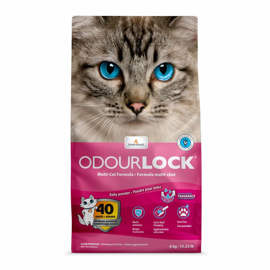 Intersand Odourlock Cat Litter Baby Powder 6kg bag
