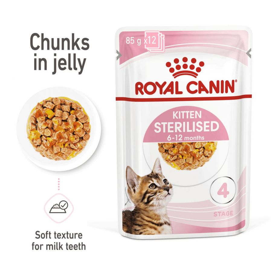 Royal Canin Kitten Sterilised Jelly 85g pouch