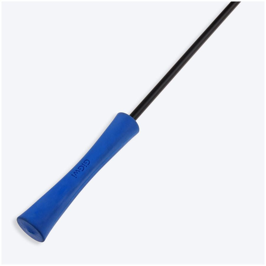 GiGwi Feather Teaser with Natural Plush Tail and Blue TPR Handle