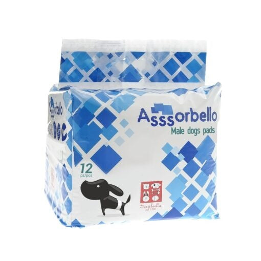 Asssorbello Male Dog Diapers - Small - 55cm x 16cm