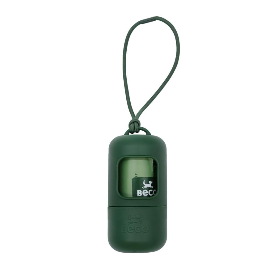 Beco Poo Bag Dispenser - Green with 15-piece roll