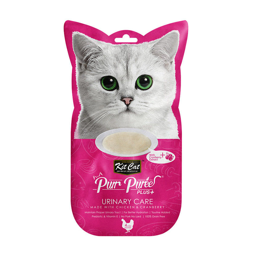 Kit Cat Purr Puree Plus+ Chicken & Cranberry (Urinary) 4x15g sachets