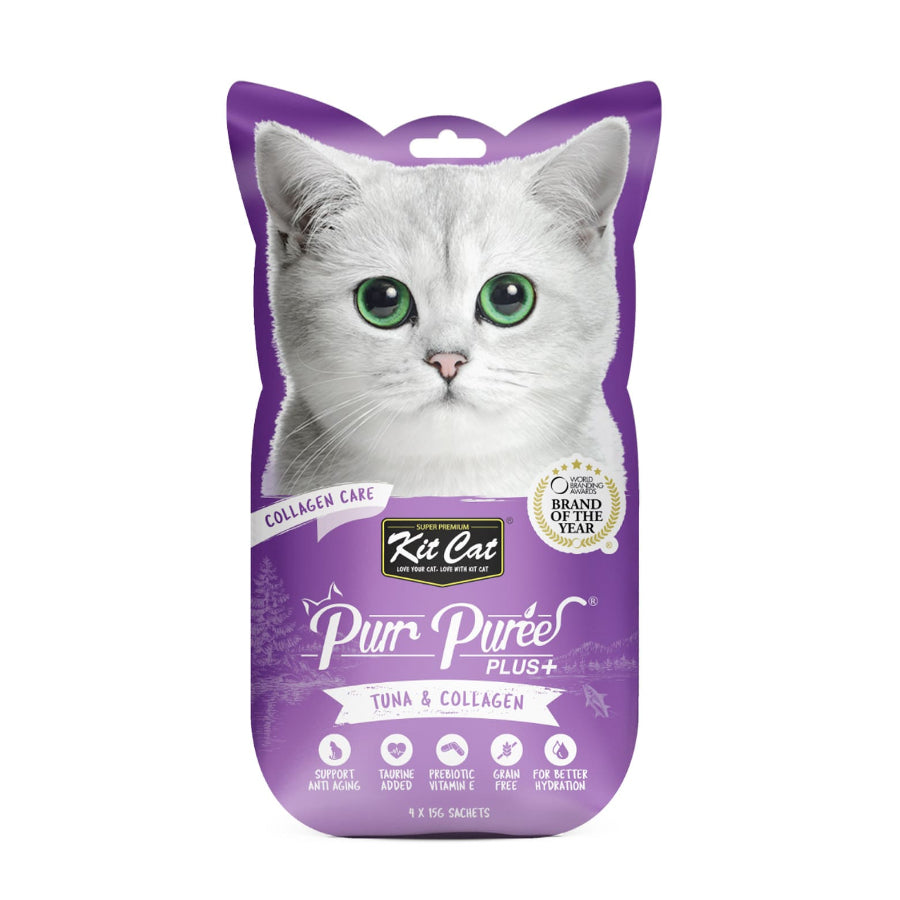 Kit Cat Purr Puree Plus+ Tuna & Collagen Care