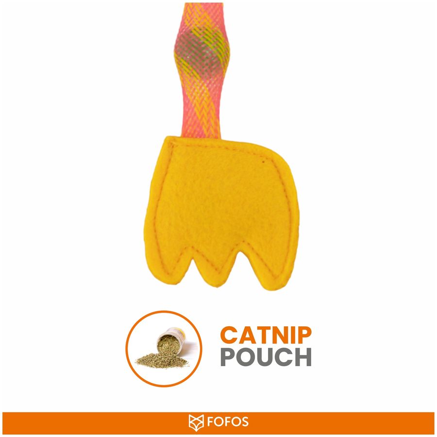 FOFOS Flick Tube Giraffe Cat Toy