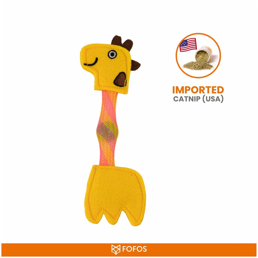 FOFOS Flick Tube Giraffe Cat Toy