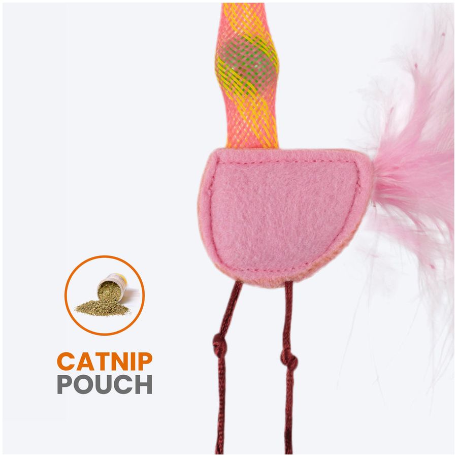 FOFOS Flick Tube Flamingo Cat Toy