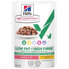 Hills VE Multi-Benefit + Weight Low Fat + High Fibre with slow cooked chicken 85g pouch