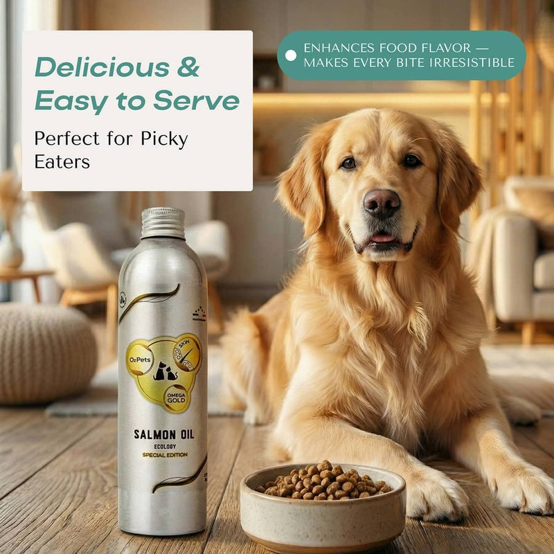 O2 Pets Skin Salmon Oil Omega Gold 500ml per bottle