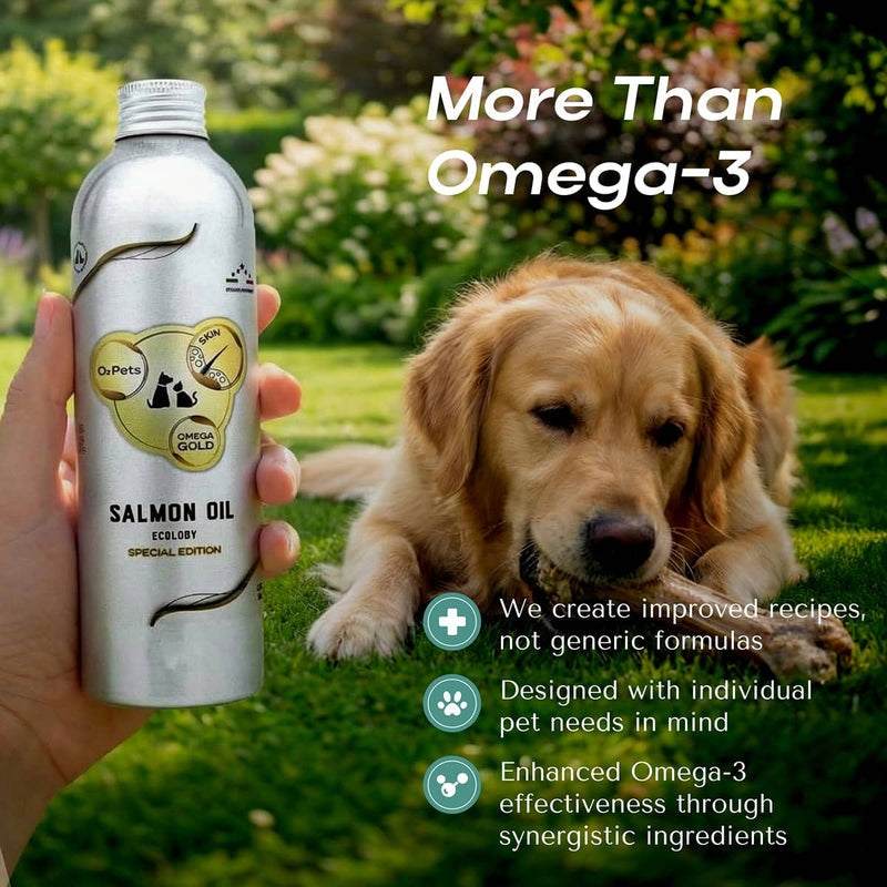 O2 Pets Skin Salmon Oil Omega Gold 250ml per bottle