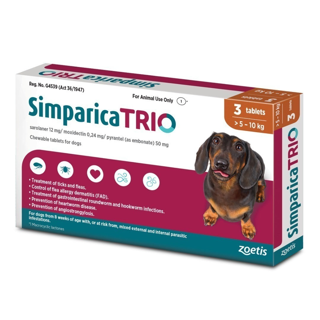 Simparica Trio >5kg to 10kg per box