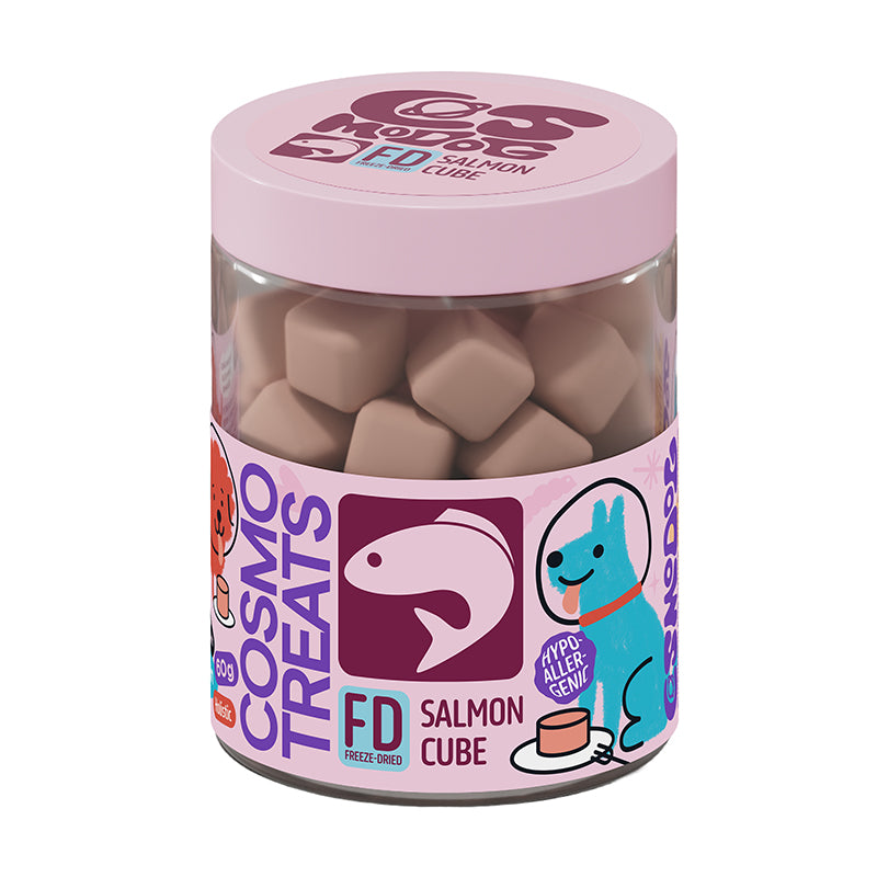Cosmo Treats for Dogs Freeze Dried Salmon Cube 60g per tube