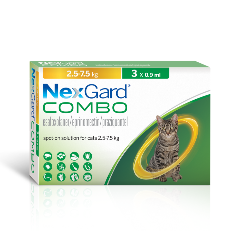 NexGard Combo Spot-On for Large Cats 2.5-7.5 kg | per box