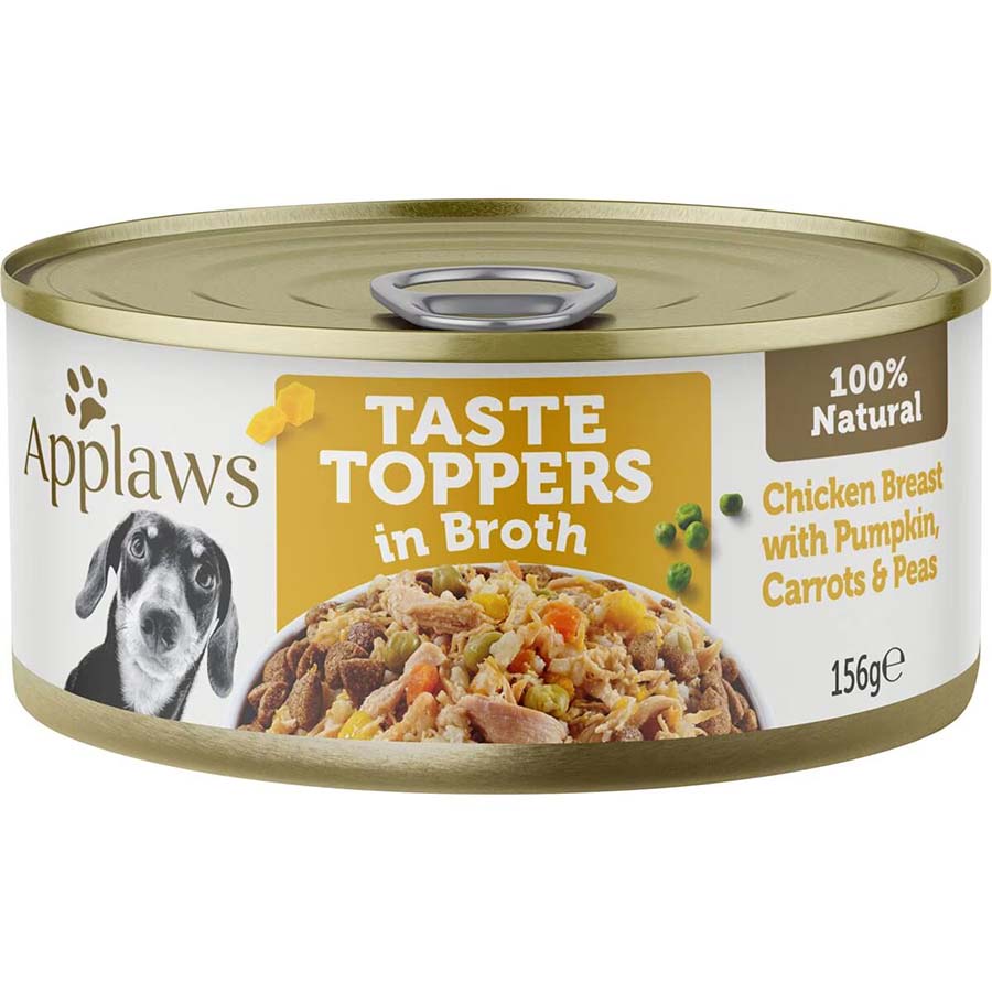 Applaws Dog Taste Topper in Broth Chicken with Vegetables 156g can