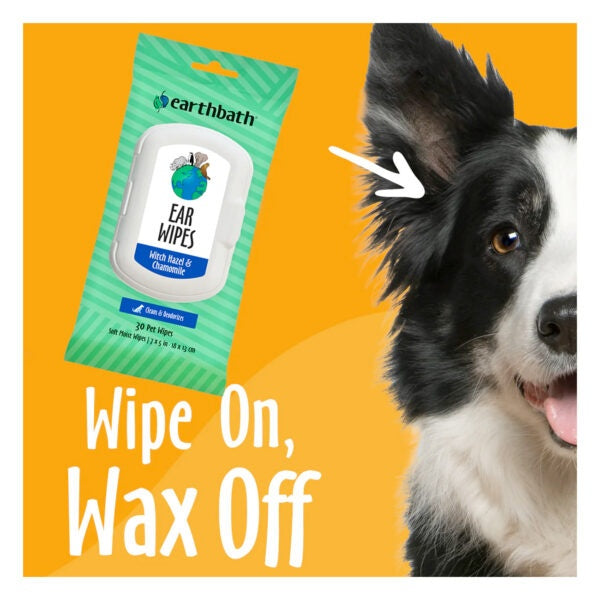 Earthbath Ear Wipes Witch Hazel & Chamomile 30pcs
