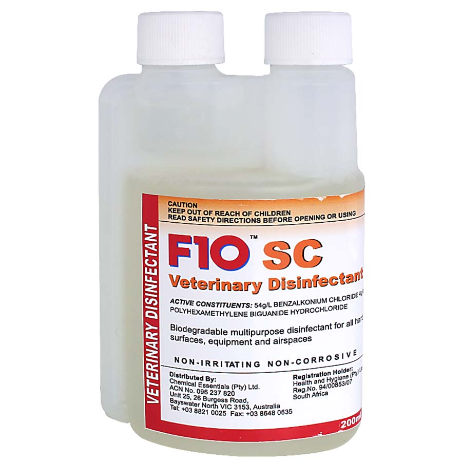 F10 SC Veterinary Disinfectant SC 200mL per bottle