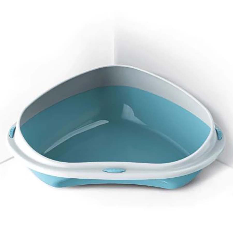 Georplast Shuttle Corner Cat Litter Tray - 49cm