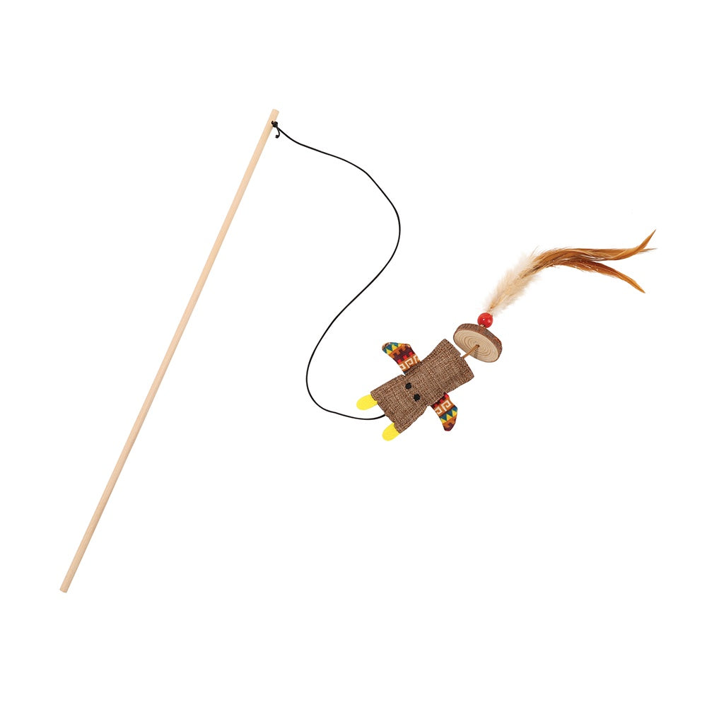 M-Pets Charmy Bunny Cat Wand Toy