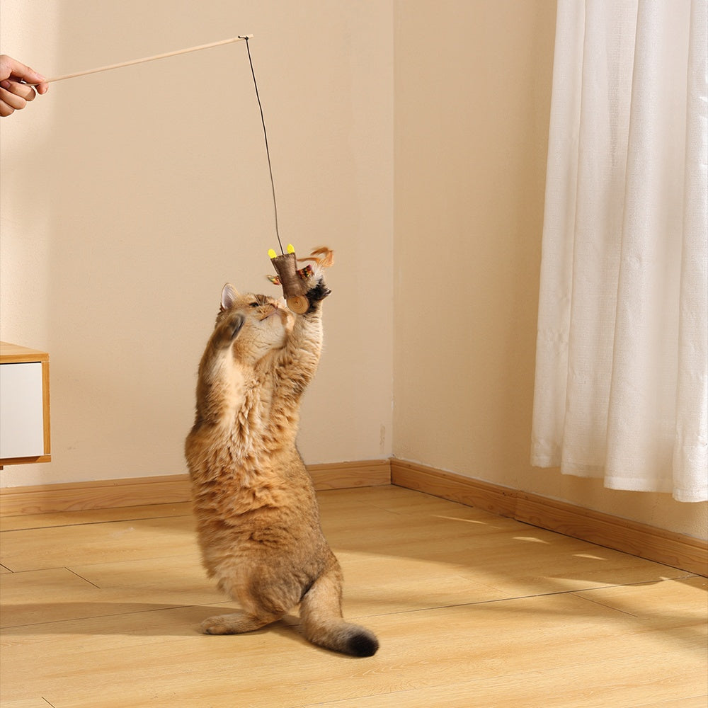 M-Pets Charmy Bunny Cat Wand Toy