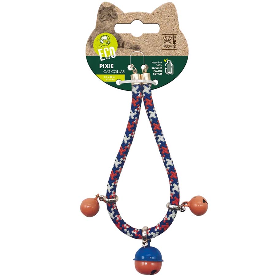 M-Pets Pixie Cat Eco Collar - Red & Blue