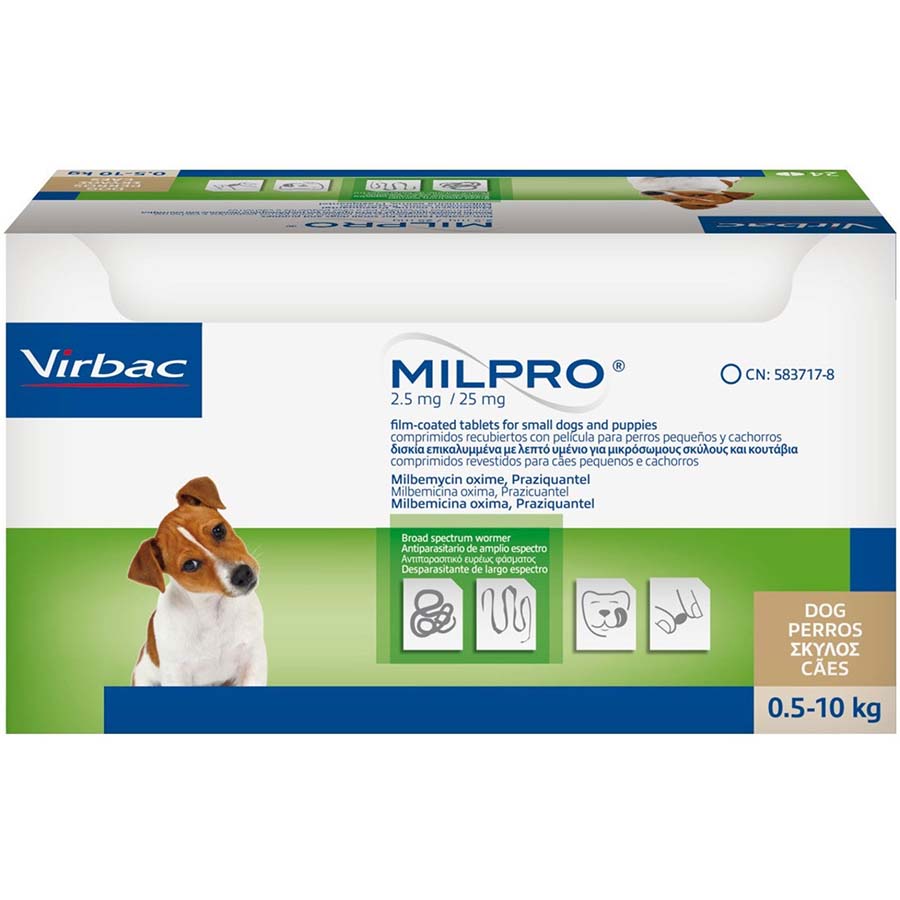 Milpro Puppy 2.5mg/25mg per tablet