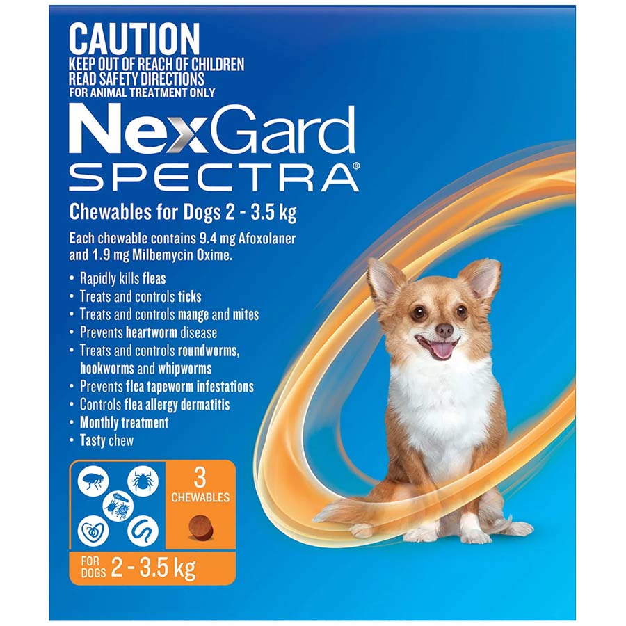 NexGard Spectra Dog X-Small (2-3.5kg) per tablet