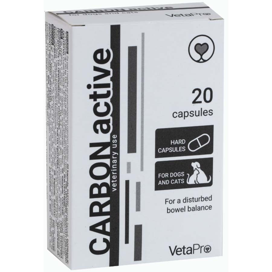 VetaPro Carbon Active Charcoal 500mg per capsule