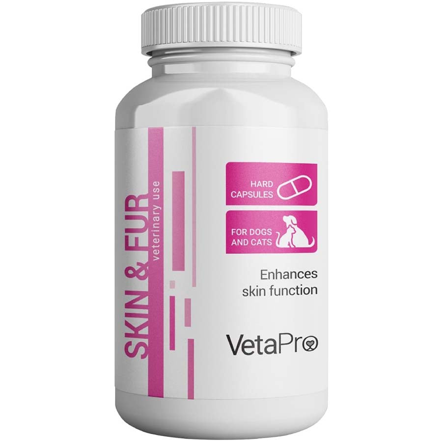 VetaPro Skin and Fur for Dogs and Cats per 60-capsule bottle