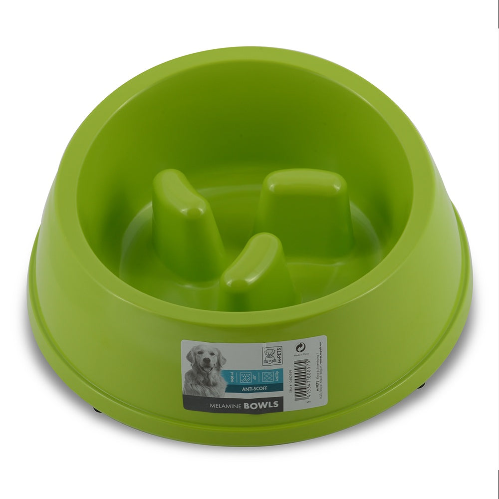 M-Pets  Melamine High Back Slow Down Bowl - 1400mL