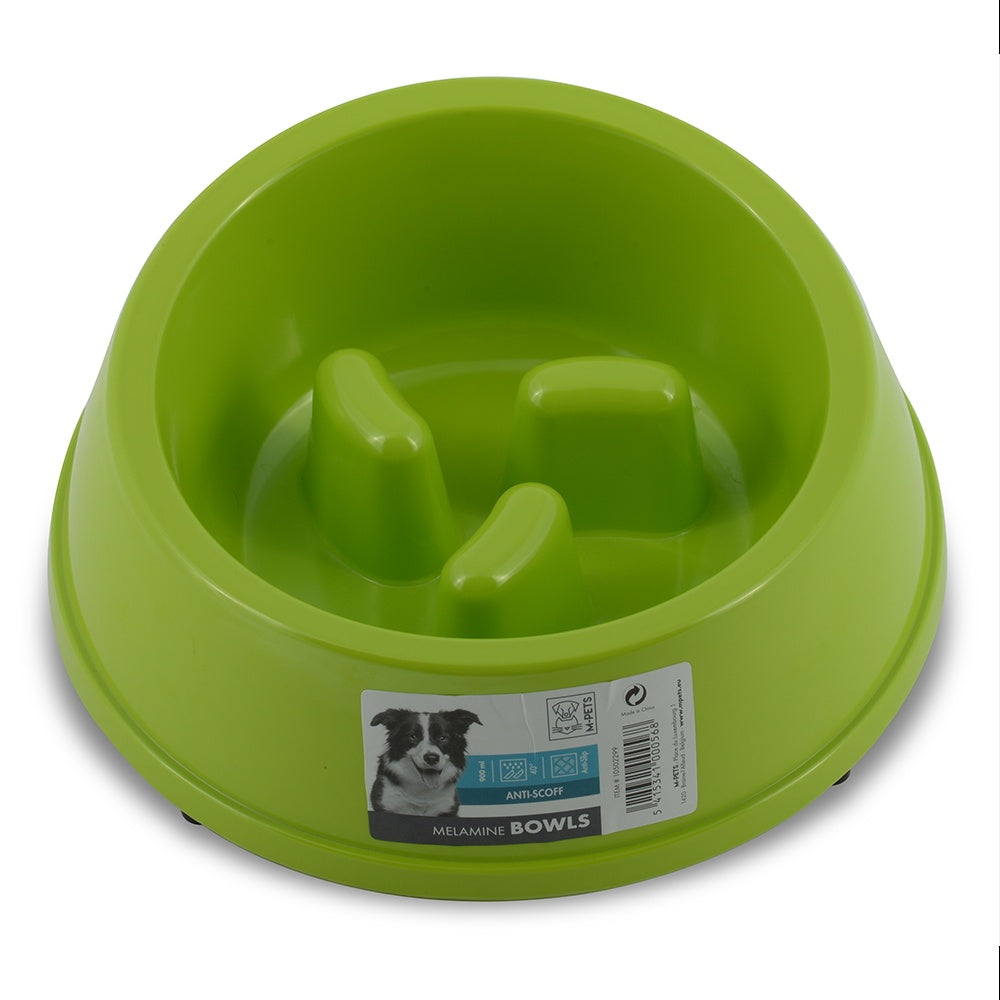 M-Pets Melamine High Back Slow Down Bowl - 900mL