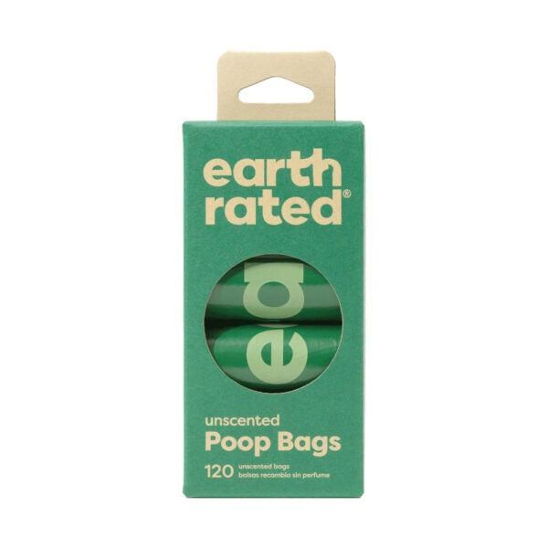 Earth Rated Dog Poop Bags unscented Refill - 120 pcs roll