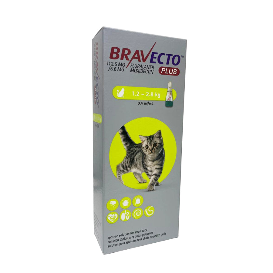 Bravecto Plus Cat Spot-On 112.5mg ( 1.2-2.8kg) per pipette