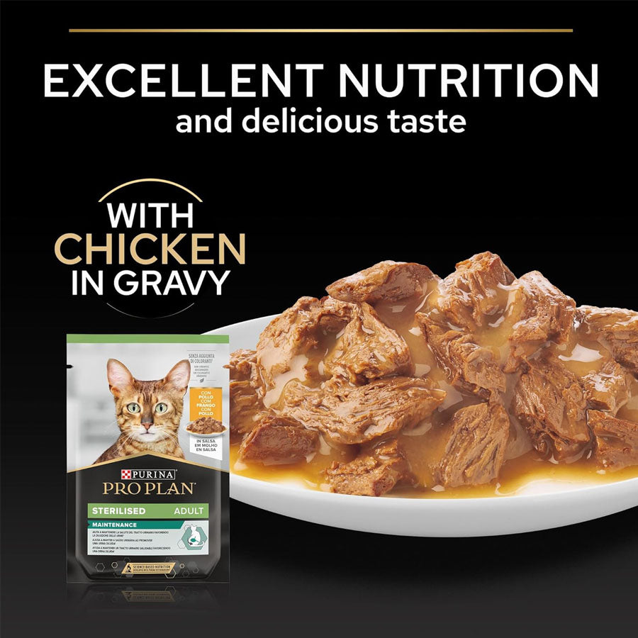 Pro Plan Feline Sterilised Adult Chicken Gravy 85g