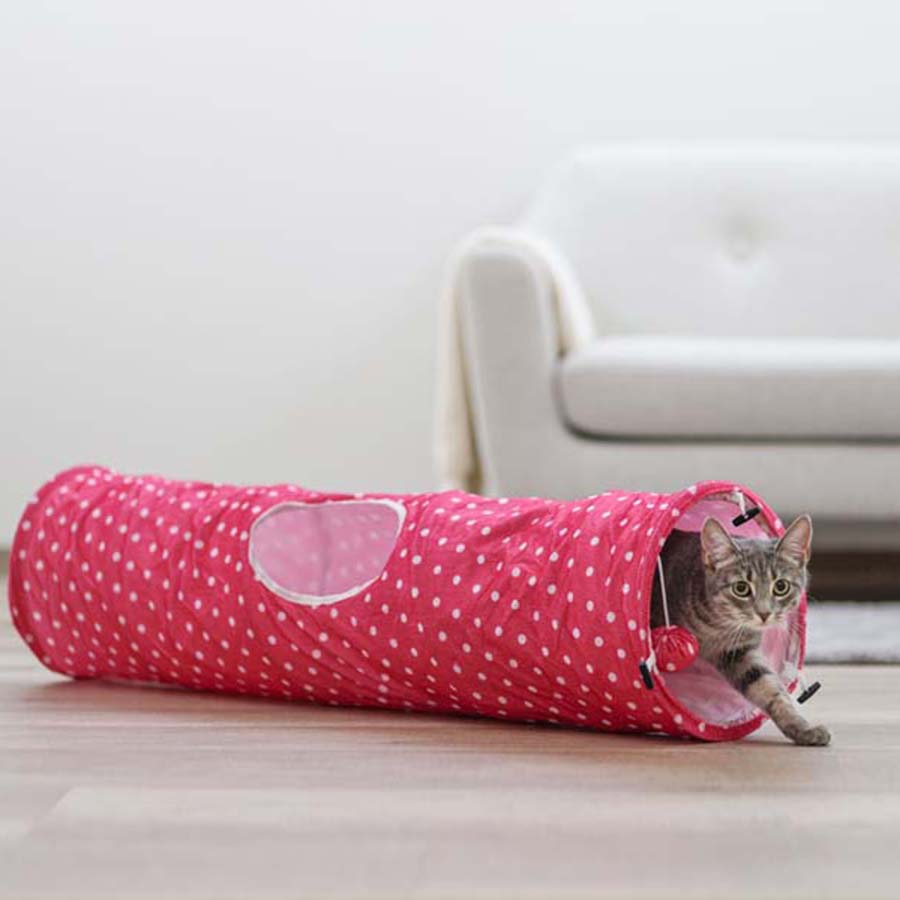 Kerbl Cat Play Tunnel - Pink 100cm
