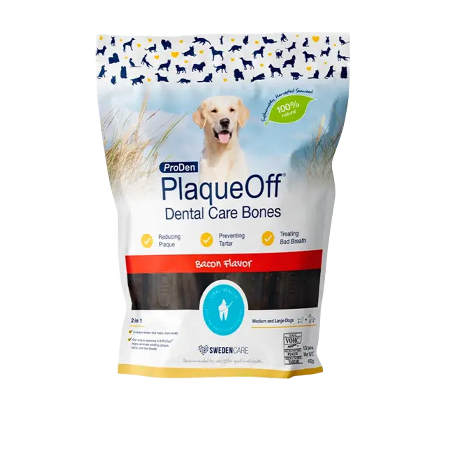 PlaqueOff Dental Care Bones 482g per pouch Bacon

