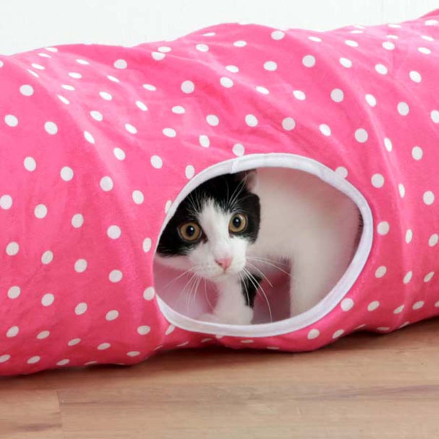 Kerbl Cat Play Tunnel - Pink 100cm