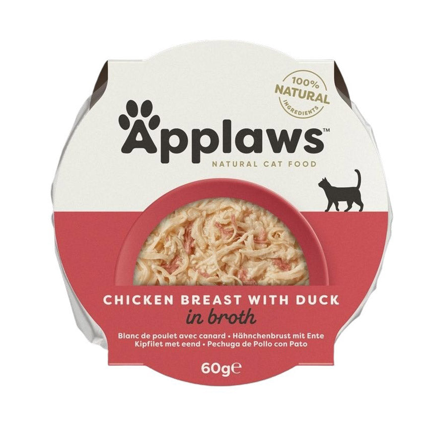 Applaws Wet Adult Cat Food Chicken Breast with Duck in Broth Pot 60g