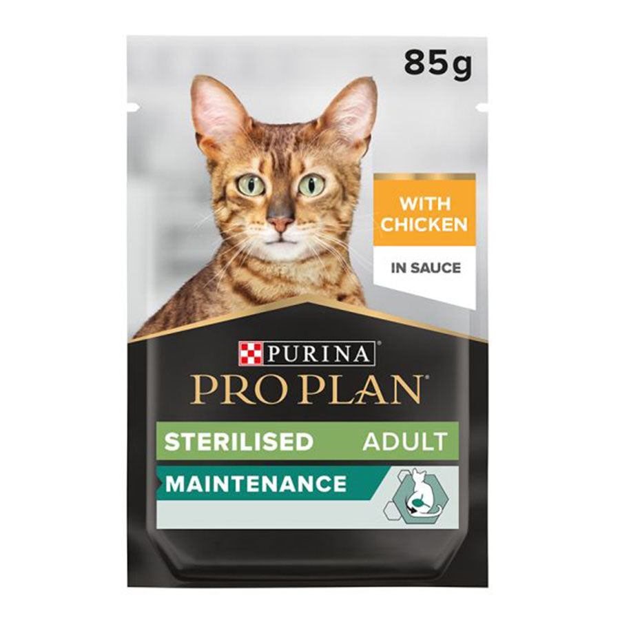 Pro Plan Sterilised Adult Wet Cat Food Chicken in Gravy Multipack 10x85g