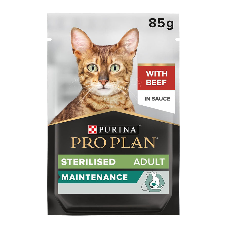 Pro Plan Sterilised Wet Cat Food Beef in Gravy 85g