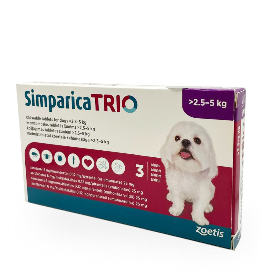 Simparica Trio >2.5kg to 5kg per box