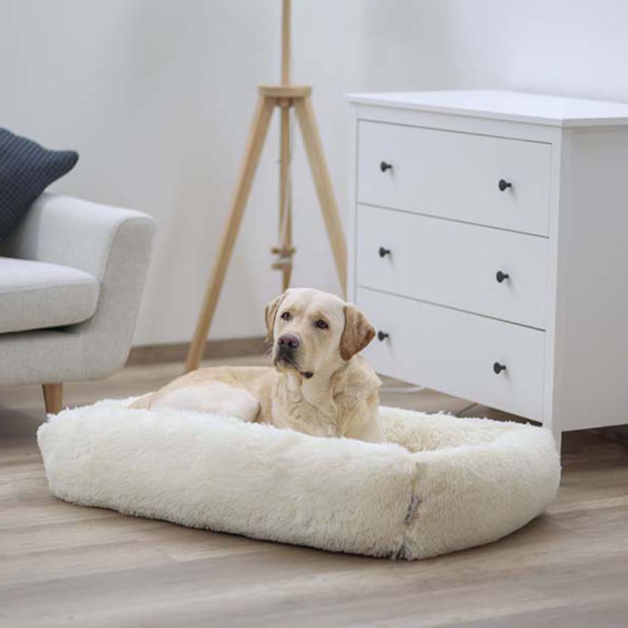 Kerbl Snuggle Pet Bed - Fluffy Cream 80cm